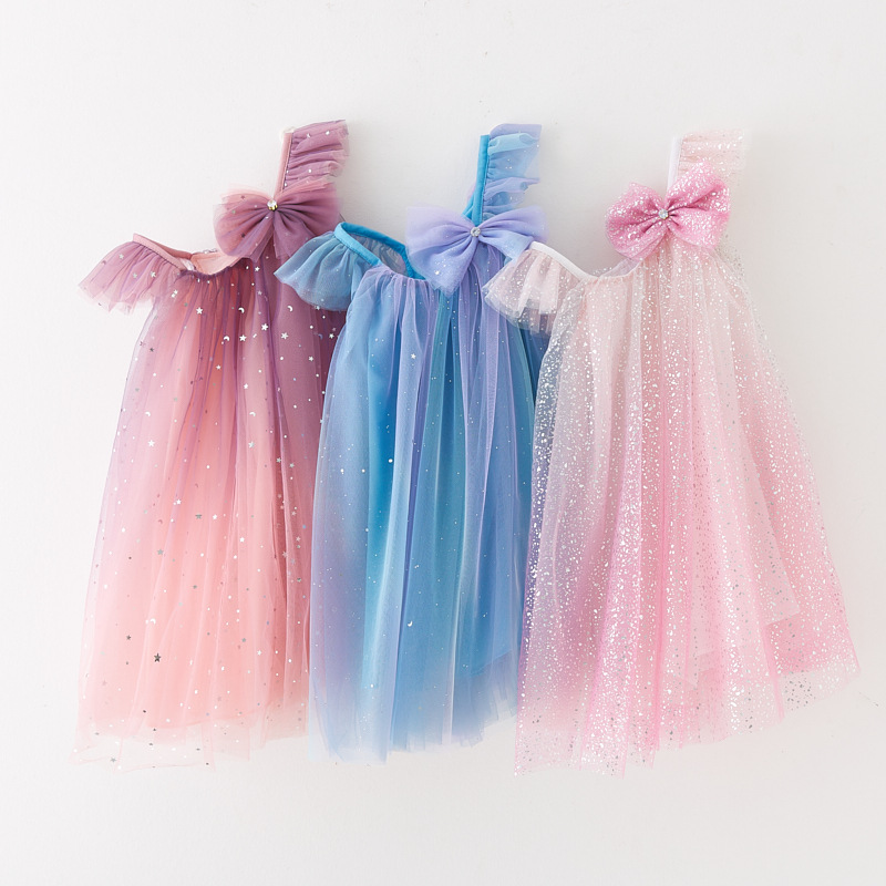 Toddler Girl Tulle Party Dress - 2-9Y Summer Fairy Toddler Dress Sleeveless