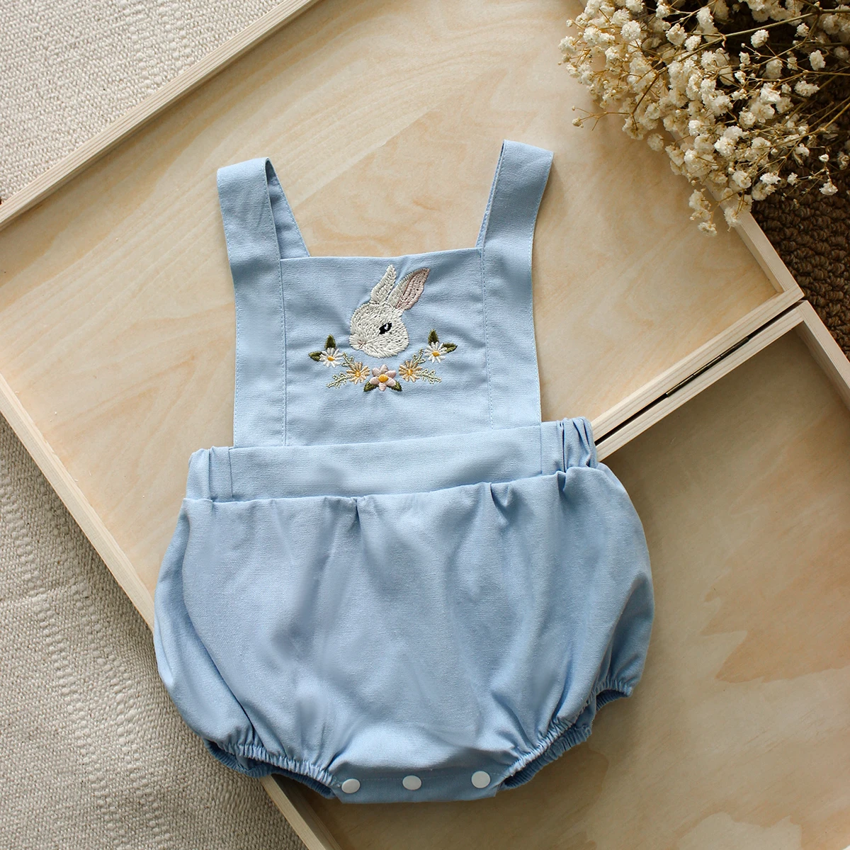 Summer Newborn Baby Girls Romp - Baby Summer Linen Sleeveless Jumpsuit recension och pris