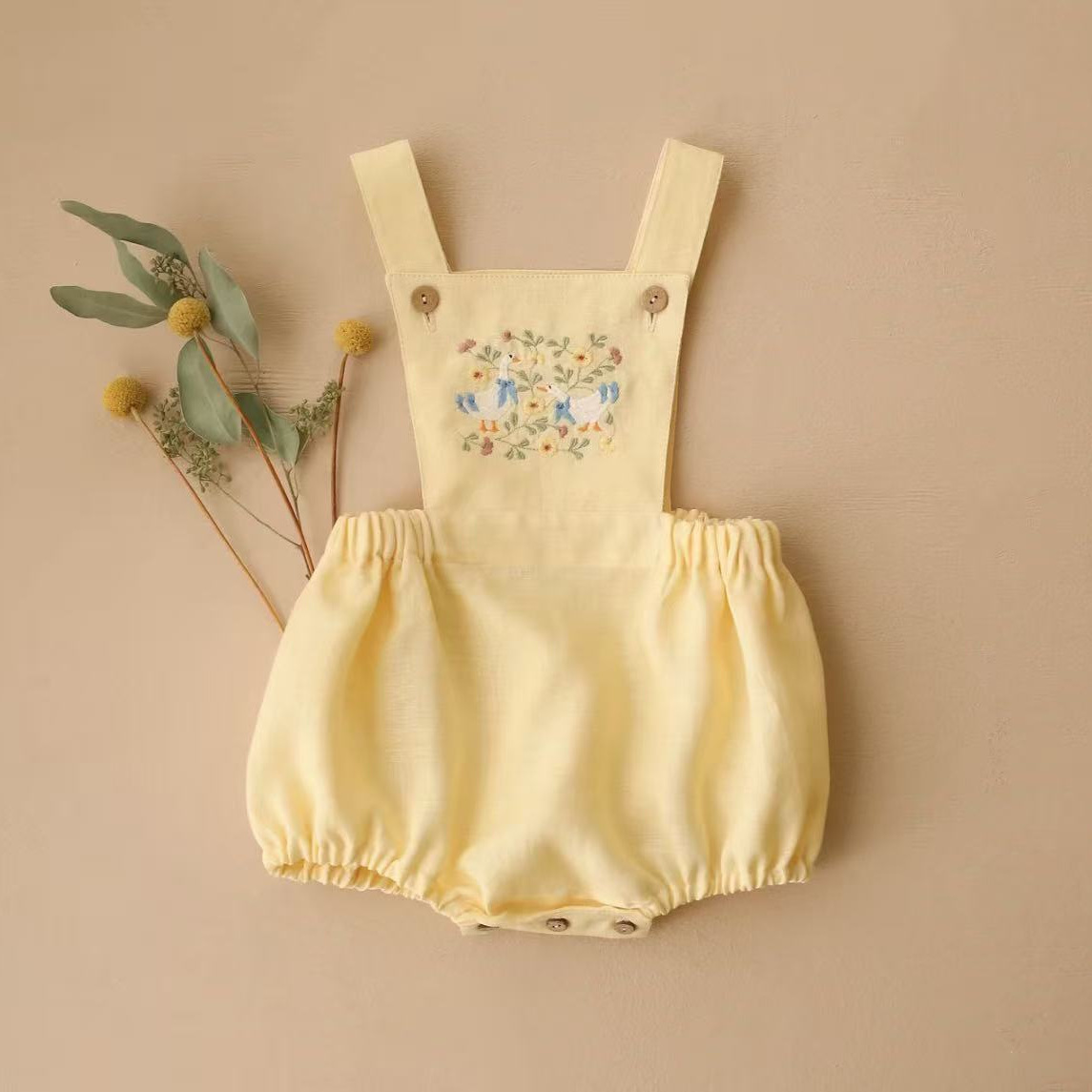 Countryside Style 2026 Summer  - Baby Summer Linen Sleeveless Jumpsuit recension och pris