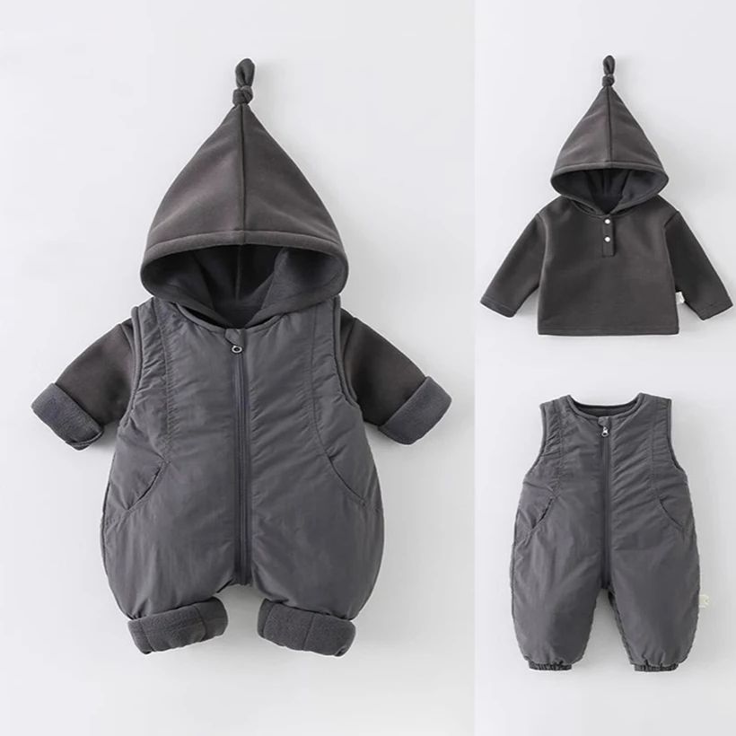 Winter Thickened Cotton Baby R - Cotton Baby Onesies Zipper recension och pris