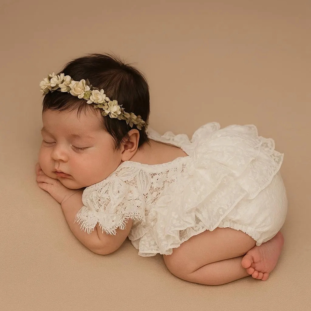 Newborn Photography Outfit Gir - Newborn Baby Girl Romper Floral recension och pris