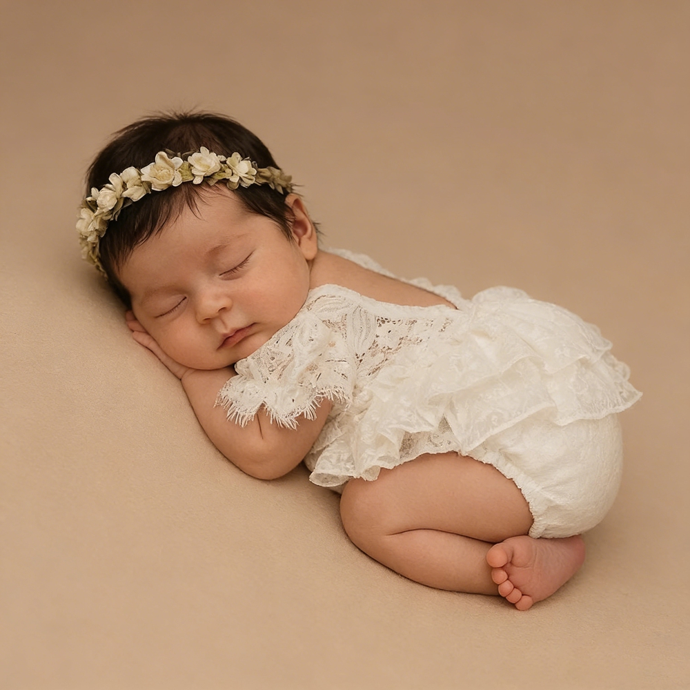 Newborn Photography Outfit Gir - Newborn Baby Girl Romper Floral recension och pris