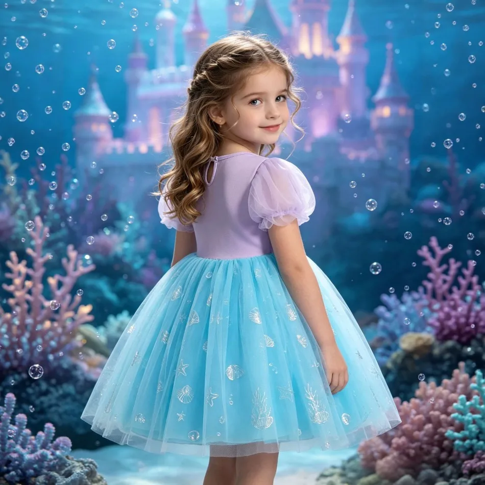Toddler Girls Mermaid Princess - Toddler Girl Tulle Party Dress recension och pris