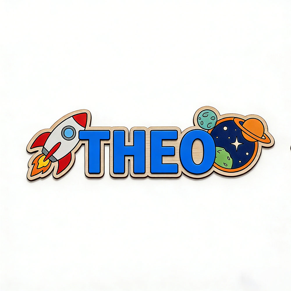 Personalized Space Rocket Name - Nursery recension och pris