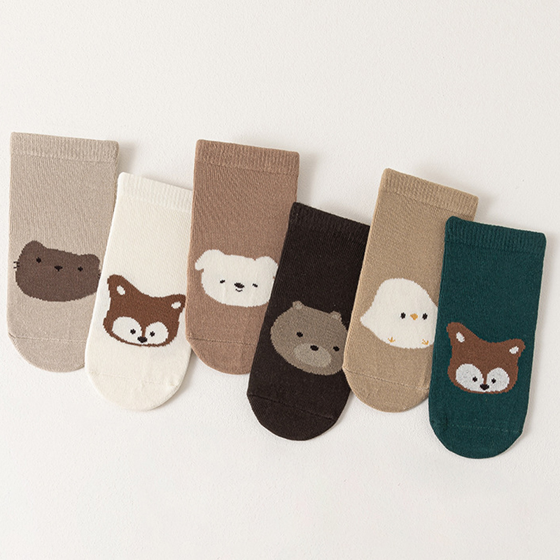 6Pairs Cute Cartoon Animal Bab - Unisex Baby Socks Non Slip recension och pris