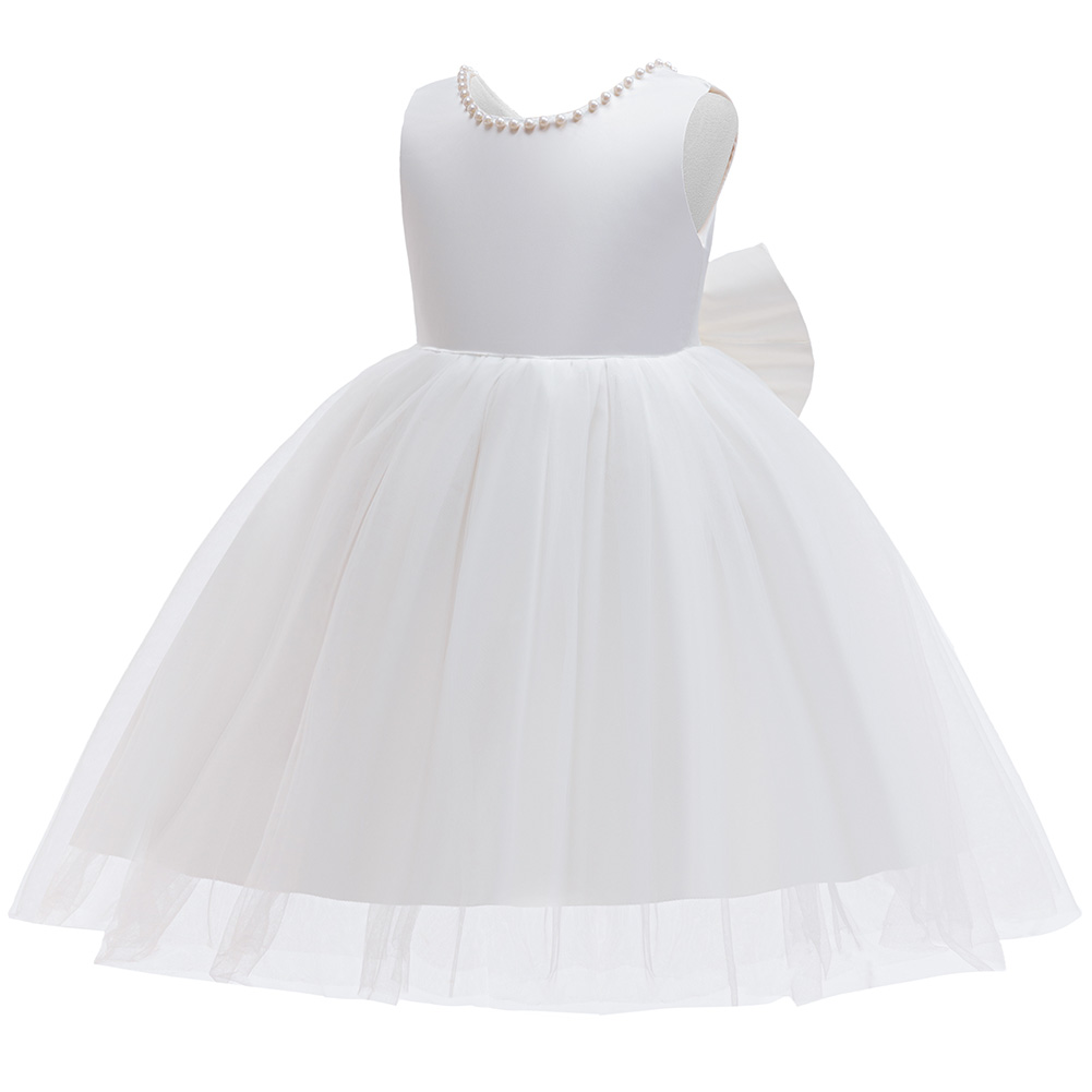 Girls Elegant White Communion  - Toddler Girl Tulle Party Dress recension och pris