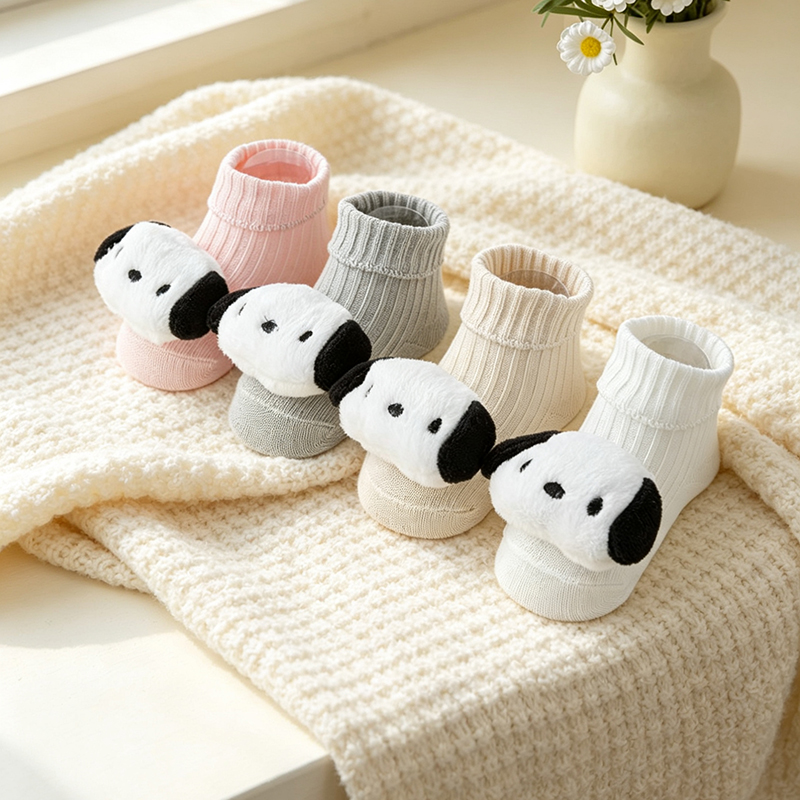 1 Pair of Cute Cartoon Childre - Unisex Baby Socks Non Slip recension och pris