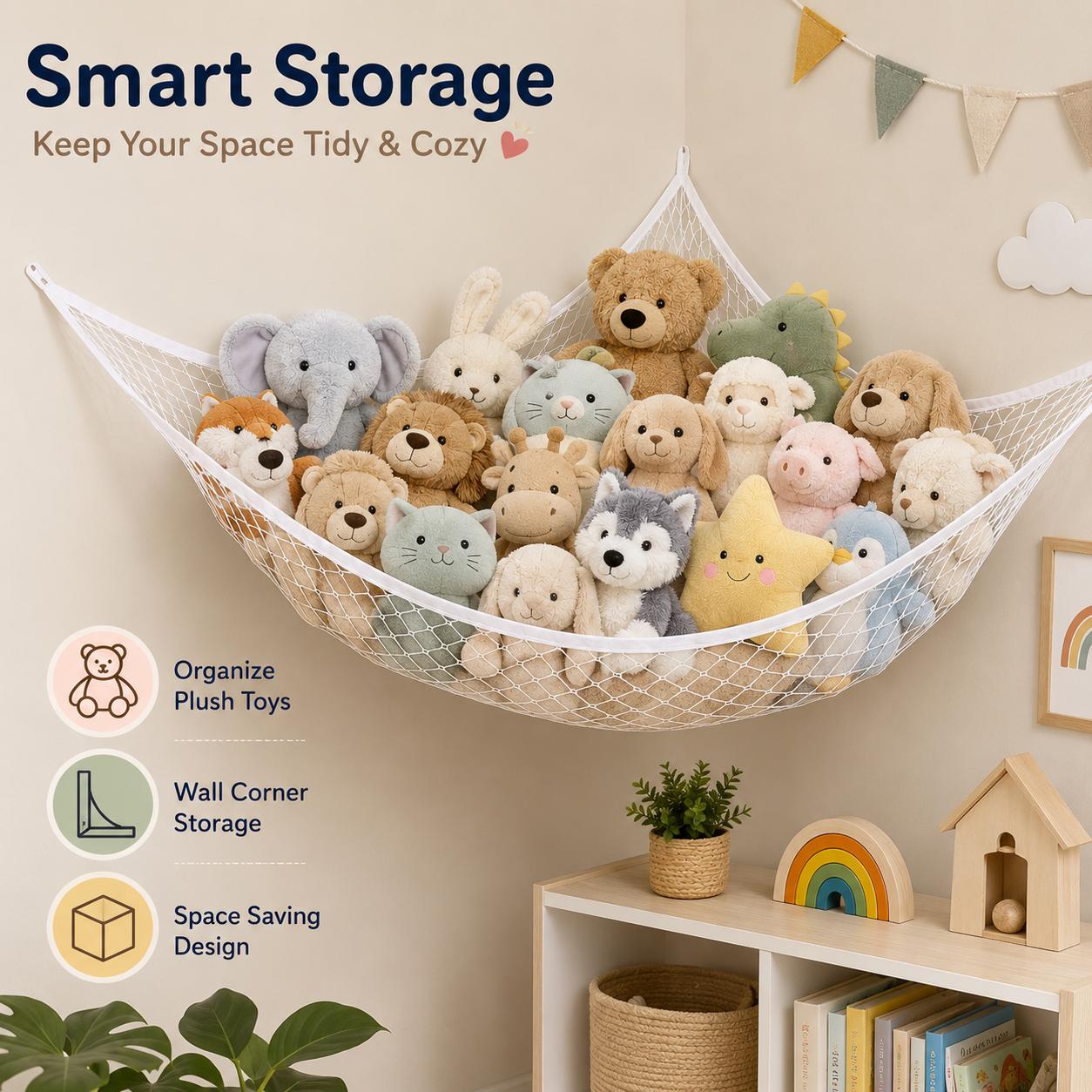 Mesh Toy Storage Hammock Hangi - Nursery recension och pris