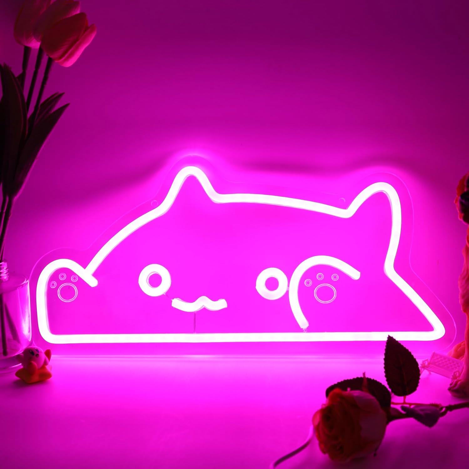 Cat Neon Sign Animal USB Dimma - Nursery recension och pris