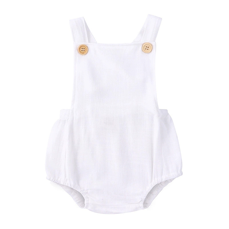 2025 Summer Newborn Baby Boys  - Baby Summer Linen Sleeveless Jumpsuit recension och pris
