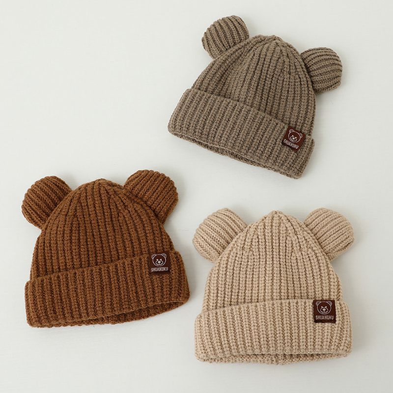 Bear Baby Winter Hat Cartoon E - Infant Beanie Hat With Ears recension och pris