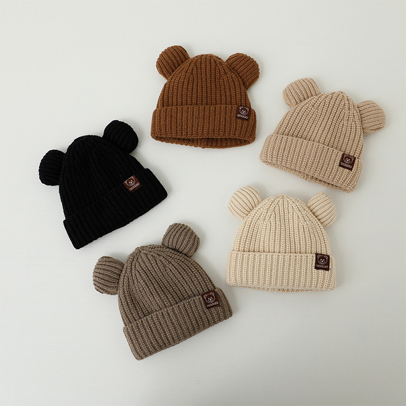 Bear Baby Winter Hat Cartoon E - Infant Beanie Hat With Ears recension och pris