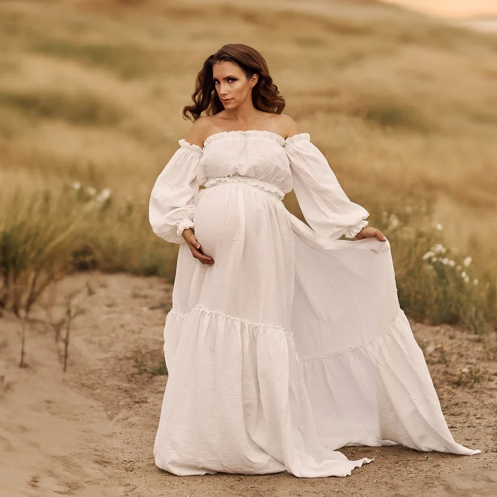 Sexy Off Shoulder Retro Matern - Maternity Wear recension och pris