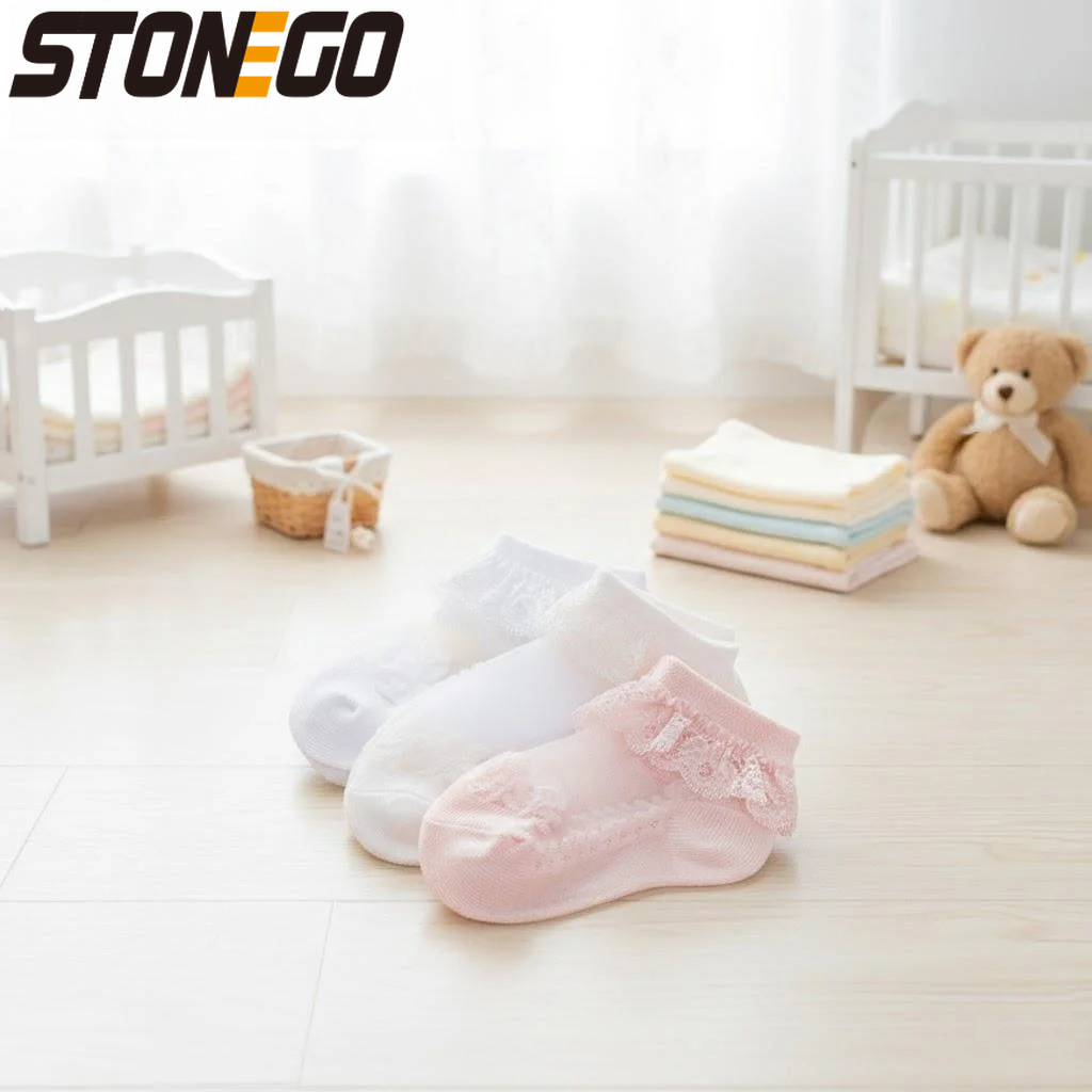 Cute Lace Floral Net Baby Sock - Unisex Baby Socks Non Slip recension och pris