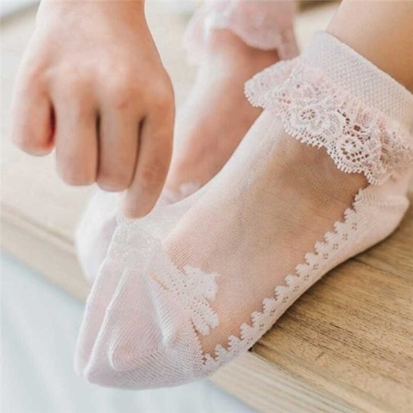 Cute Lace Floral Net Baby Sock - Unisex Baby Socks Non Slip recension och pris