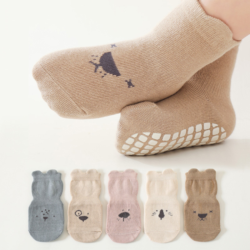 3/5 Pairs Baby Adorable Animal - Unisex Baby Socks Non Slip recension och pris