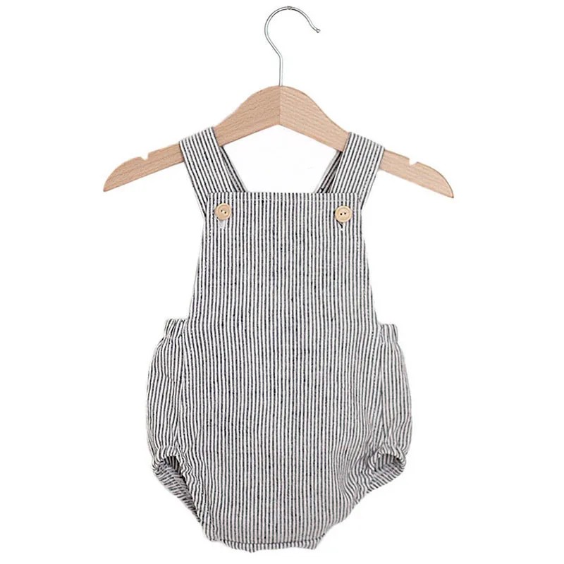 Newborn Baby Boy Girl Romper F - Baby Summer Linen Sleeveless Jumpsuit recension och pris