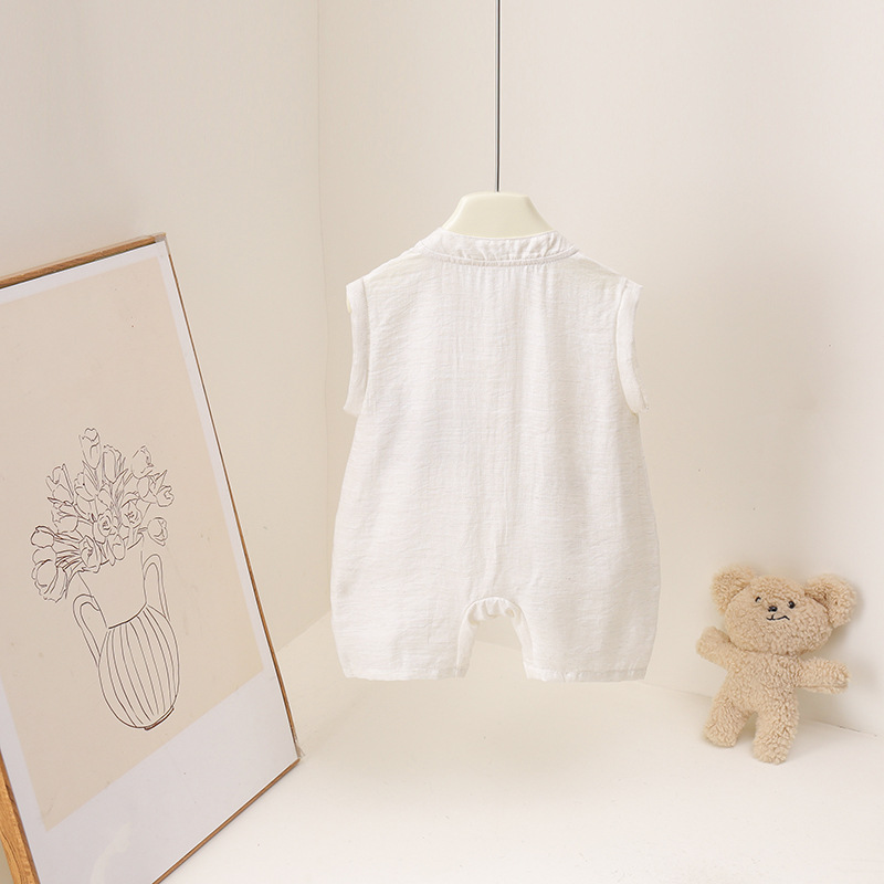 Baby Boys Summer Romper Cartoo - Baby Summer Linen Sleeveless Jumpsuit recension och pris